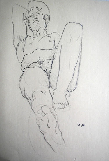 Boceto. Hombre Charcoal