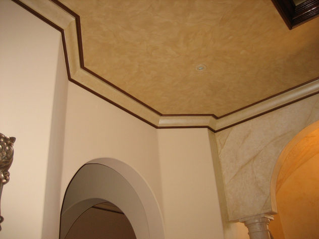 Crown Moulding and marble imitation