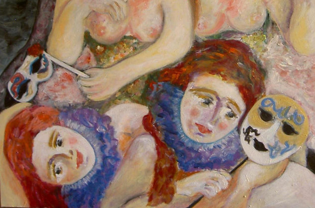 DAMAS VENECIANAS (DETALLE3) Acrylic Canvas Nude Paintings