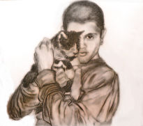 Joven con su gato