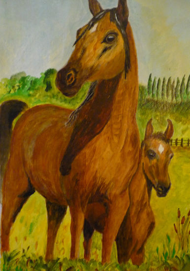 CABALLOS ARABES Acrylic Card Animals