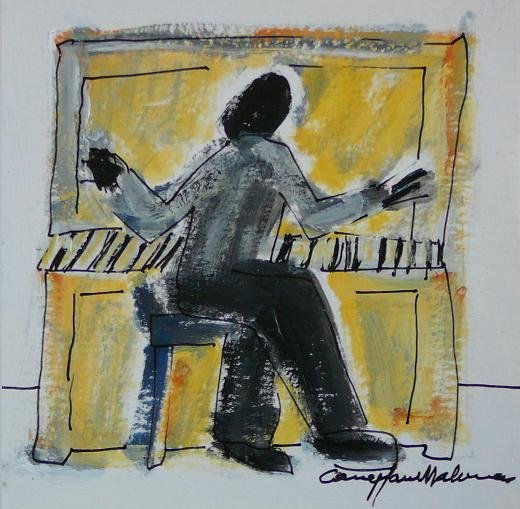 musicos de jazz 4 Acrylic Paper Others