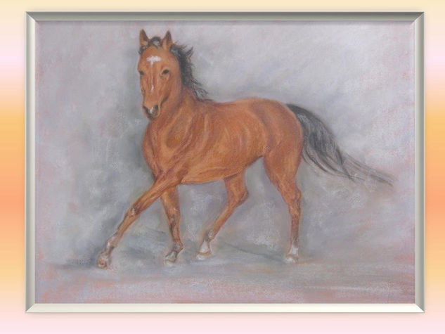 CABALLO EN POSE Pastel Papel Animales