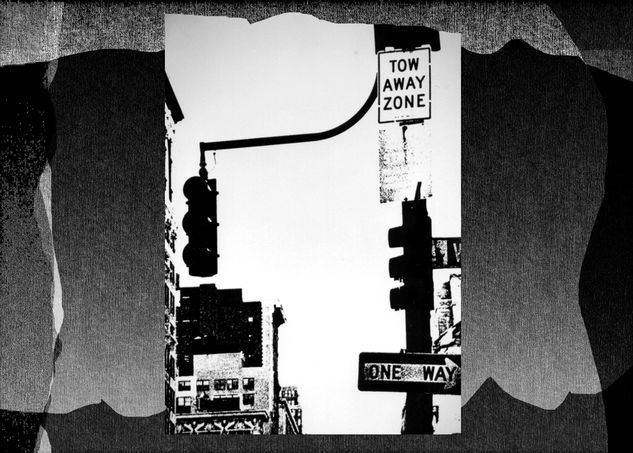 One WAY, NY Conceptual/Abstracto Blanco y Negro (Digital)