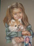NIÑA Y  SU PERRO