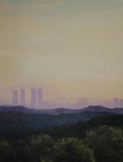 Madrid desde el Pardo Acrylic Canvas Landscaping