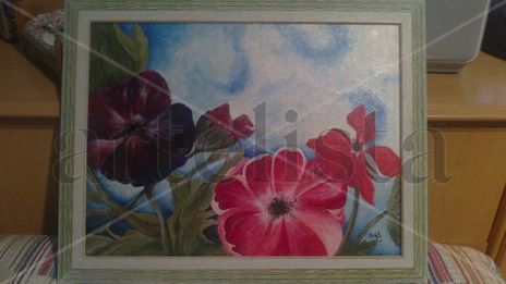Flores y cielo