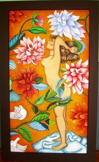 PRIMAVERA DE MUJER Oil Canvas Figure Painting