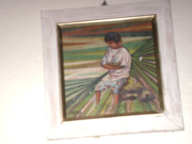 niño obrero del campo Oil Canvas Figure Painting