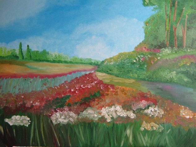 COLORES EN EL CAMPO Oil Canvas Landscaping