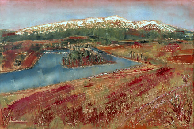 EMBALSE DE SANTA ANA - TARAZONA Oil Canvas Landscaping