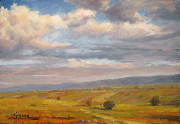 Cielo y tierras de Sepúlveda al atardecer