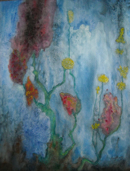 El sueño de una noche Watercolour Paper Floral Painting