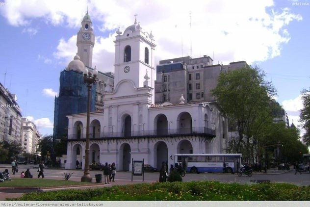 El cabildo de Plaza de Mayo en Argentina