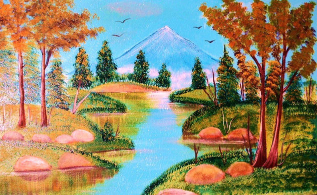 Un lugar para meditar.!!! Oil Canvas Landscaping