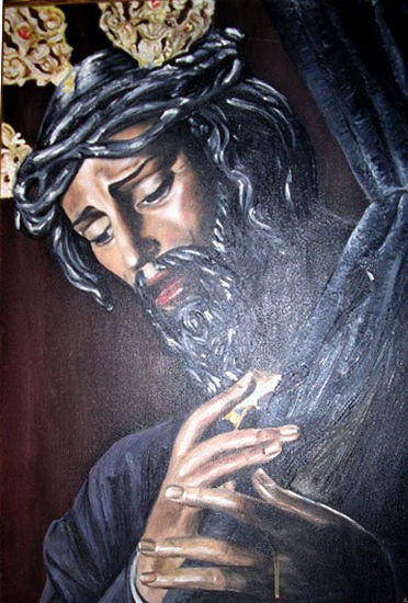 CRISTO DE LOS GITANOS Oil Canvas Figure Painting