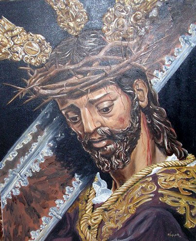 CRISTO DEL SILENCIO Oil Canvas Figure Painting