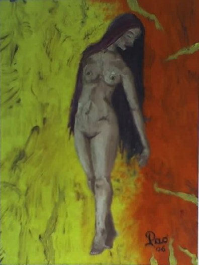 Serie Oil Panel Nude Paintings