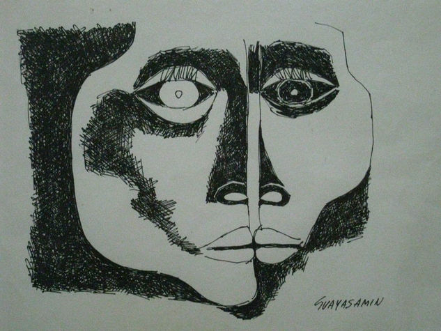 Oswaldo Guayasamin ¨Cabeza¨ Ink