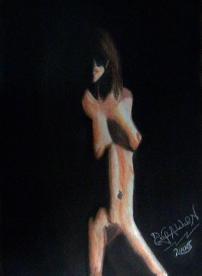 de la serie : desnudos en la oscuridad # 1 Pastel Papel