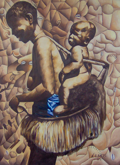 Protecção Oil Textile Figure Painting