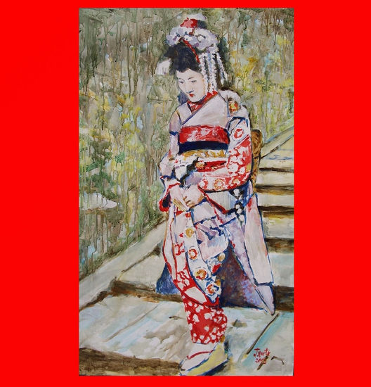 Geisha Acrylic Canvas Landscaping