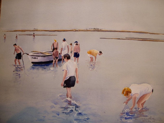 Mariscando en el Delta del Ebro