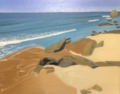 ROCAS EN LA PLAYA Oil Canvas Landscaping