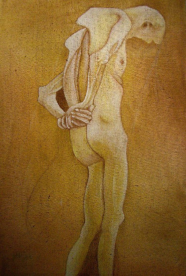 Etérea Espera Oil Textile Nude Paintings