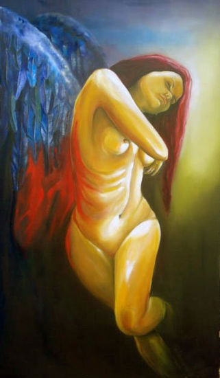 angel-mujer Oil Canvas Figure Painting