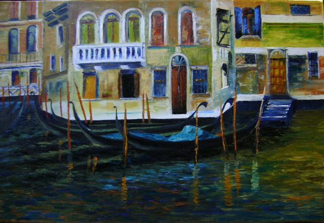 Reposo de las gondolas Oil Canvas Landscaping