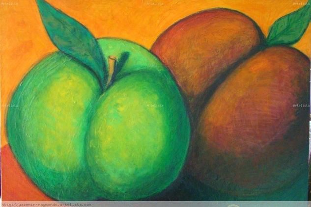 Dos Ciruelas Acrylic Canvas Still Life Paintings