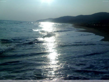 Atardeciendo en el mar