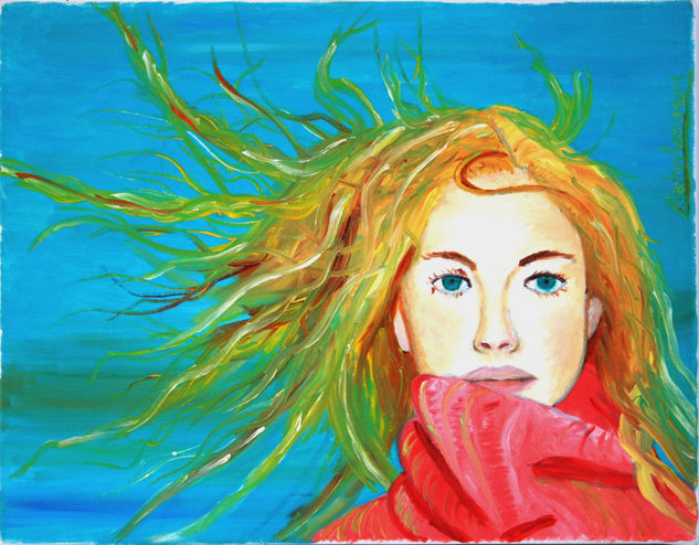 viento Oil Canvas Portrait