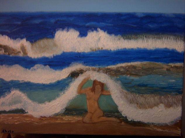 Hija deL mar Acrylic Canvas Marine Painting