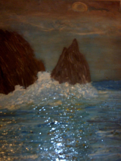 Rocas Acrylic Canvas Marine Painting