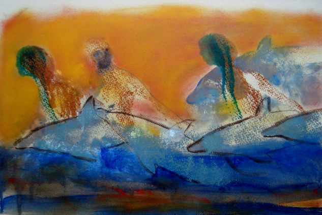 atouliñar Mixed media Paper Marine Painting