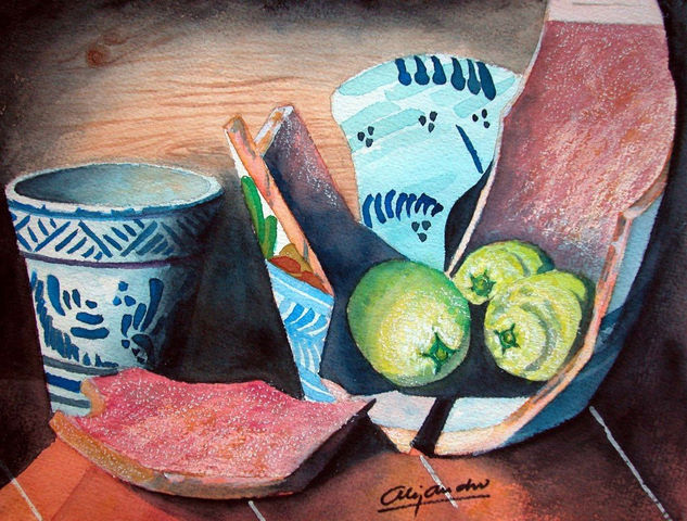 Tiestos Watercolour Paper Still Life Paintings