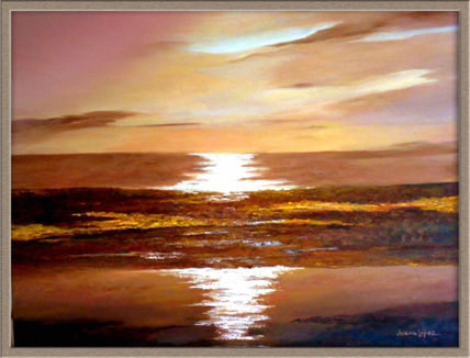 Anochecer en el mar