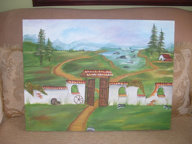 Paisaje de granja ( en construccion) Acrylic Panel Landscaping