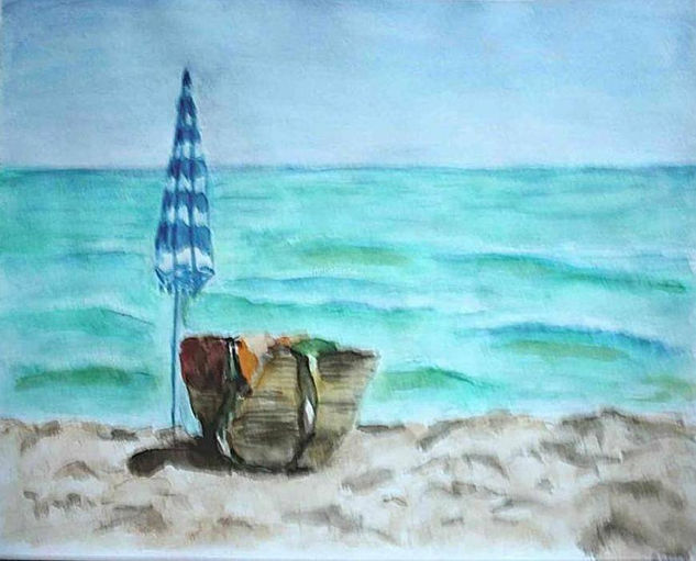 la playa Watercolour Paper Marine Painting