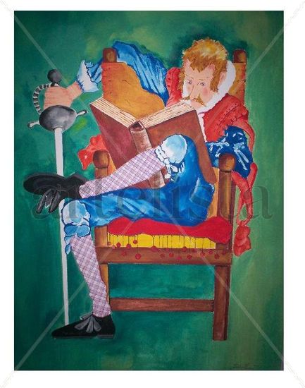 QUIJOTE 3 Oil Canvas Figure Painting