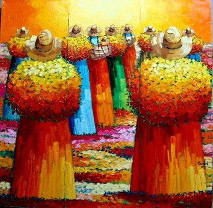 cosechadoras Oil Canvas Landscaping