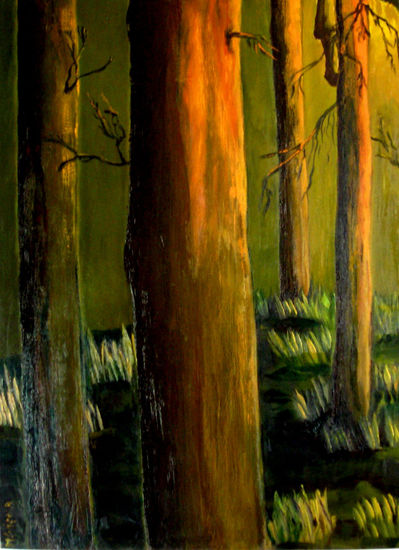 Bosque do cavalo Oil Canvas Landscaping