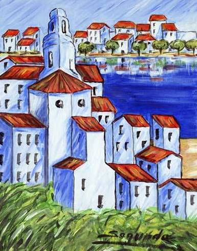 CADAQUES Acrylic Card Landscaping