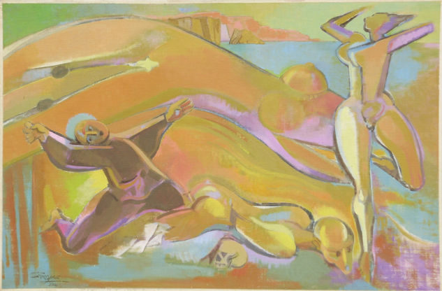 Susana Rojas. 2001 Tentación de San Antonio 1. Óleo. 90 x 60 cm 