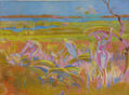 Susana Rojas. 2001 Los cosechadores. Óleo. 80 x 60 cm
