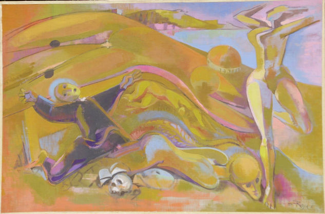 Susana Rojas. 2001 Tentacion de San Antonio 1. Óleo. 90 x 60 cm 