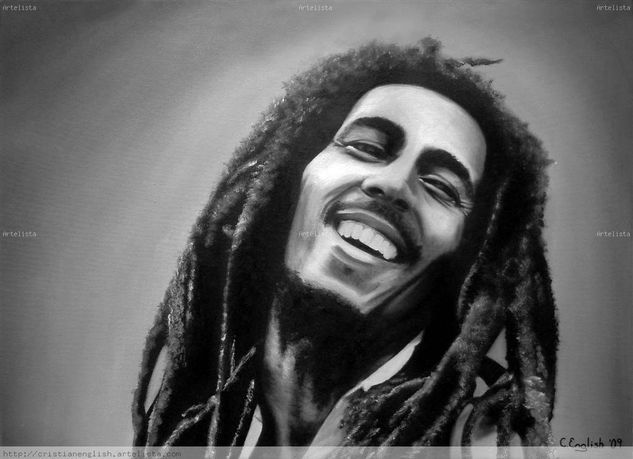 Bob Marley - Retrato Oil Canvas Portrait