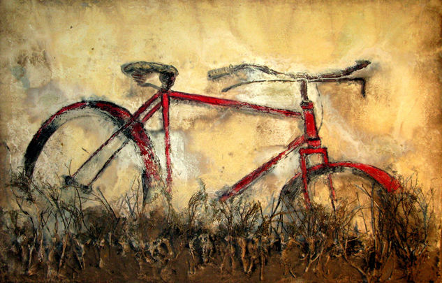 Abandoned Bike Acrylic Panel Figure Painting